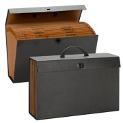 Smead 70804 A-Z and Subject Expanding File Box, 19 Pockets, Alphabetic (A-Z) and Subject, Latch Closure, 15